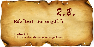 Rábel Berengár névjegykártya